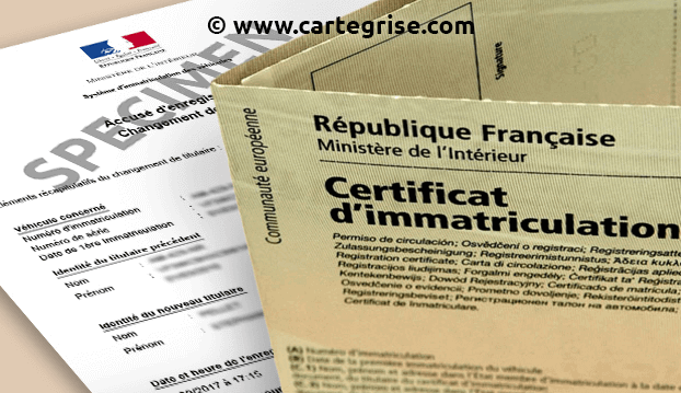 Certificat d’immatriculation – Carte grise